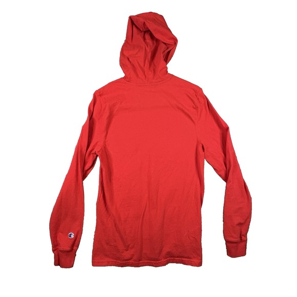 Champion Men's M Mid Weight T-Shirt Hoodie LS Red Cotton SEE DESCRIPTION - Picture 2 of 16